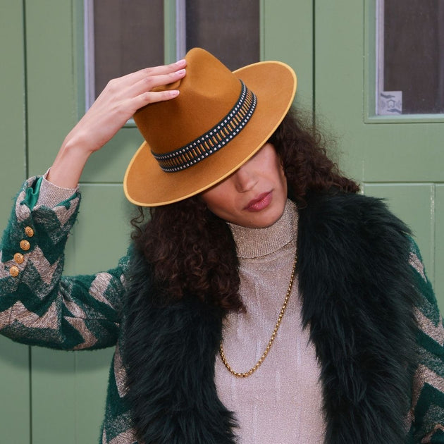 Gold 2024 trilby hat