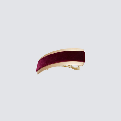 Velvet Barrette - Berry