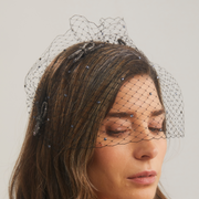 Birdcage Veil - Black/Gun Metal