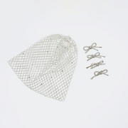 Birdcage Veil - White/Silver