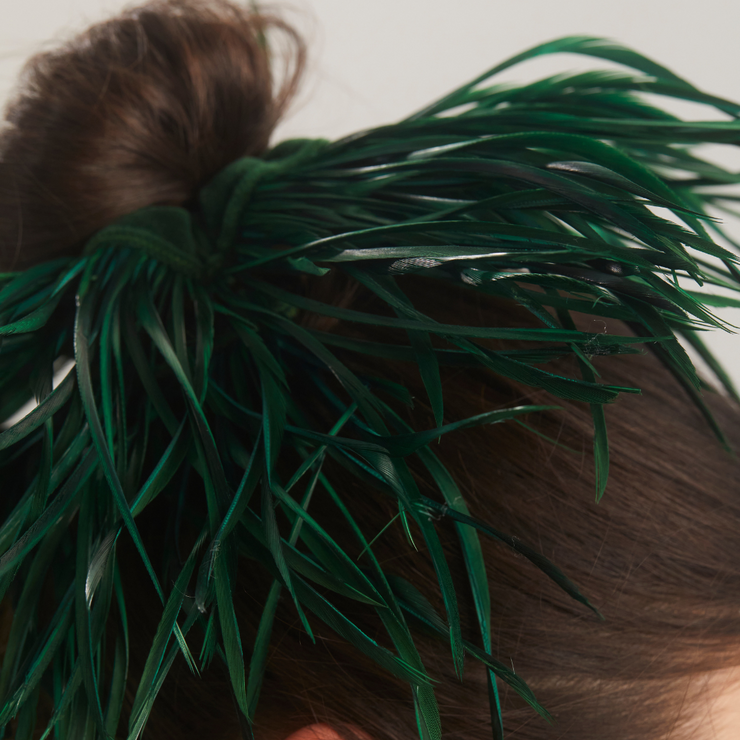 Birdie Scrunchie - Forest Green