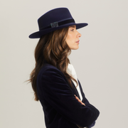 Golborne Trilby - Navy Cosmic Crest