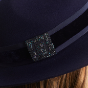 Golborne Trilby - Navy Cosmic Crest