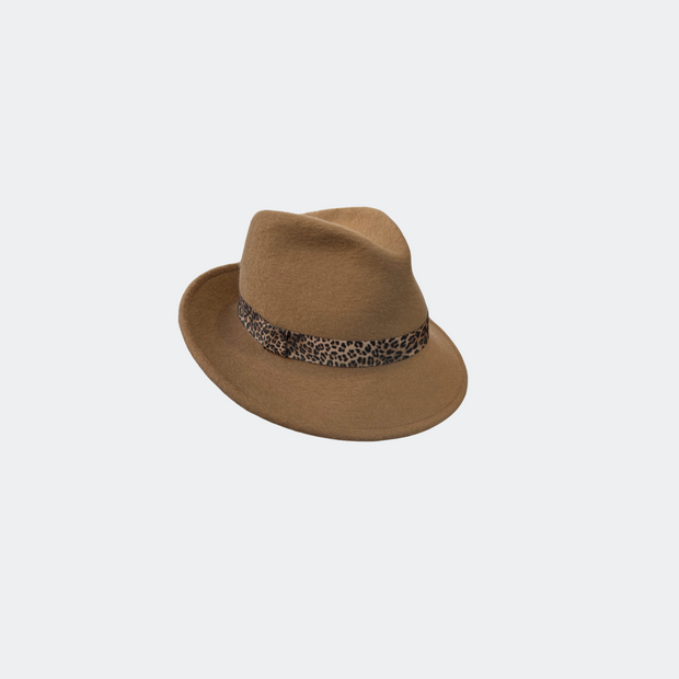 *Special Edition* Jackson Trilby - Camel/Leopard Band