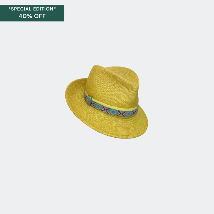 *Special Edition* Jackson Panama Trilby - Chartreuse