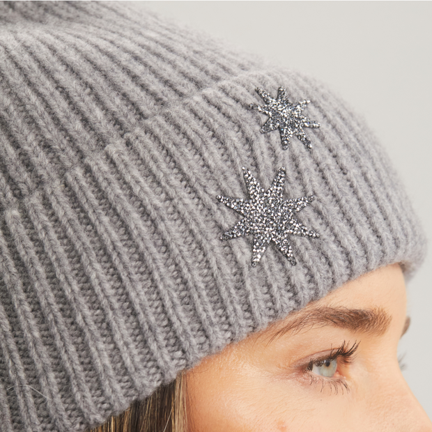 Star Beanie - Grey