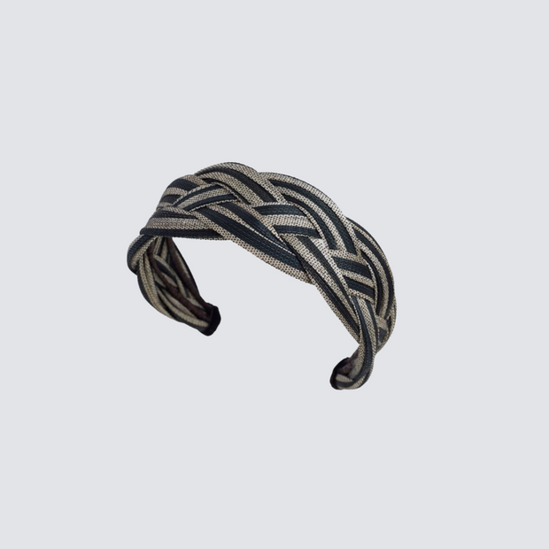 The Toquilla Hairband - Black/Grey