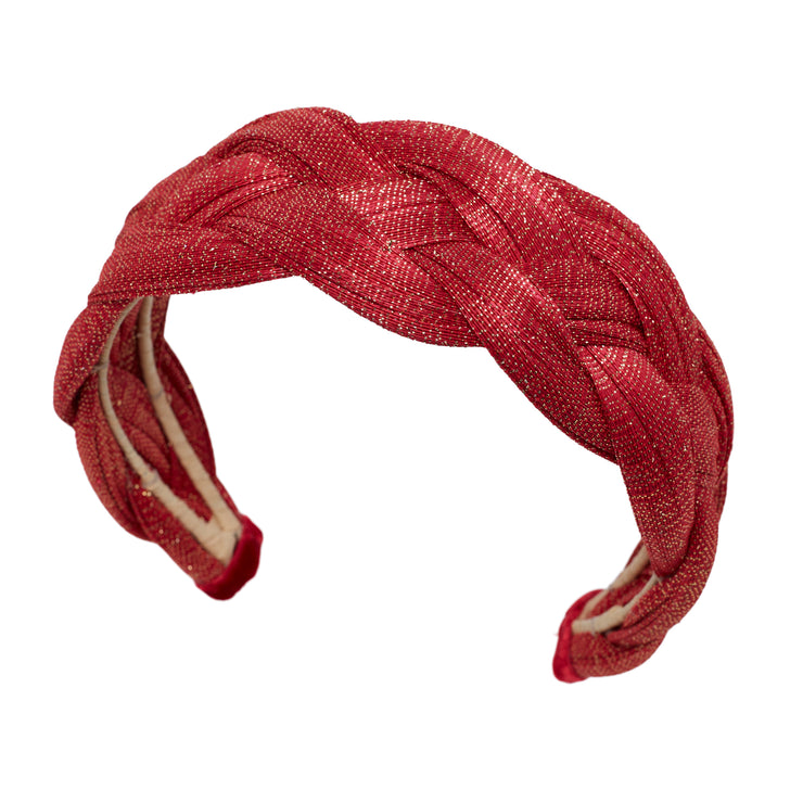 The Toquilla Hairband - Saffron Shimmer