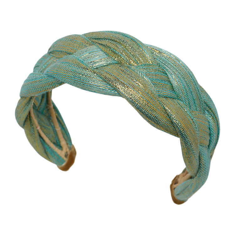 The Toquilla Hairband - Sea Green Shimmer