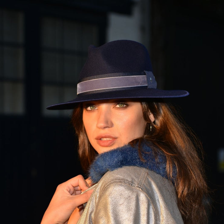 Golborne Trilby - Navy Classic Band