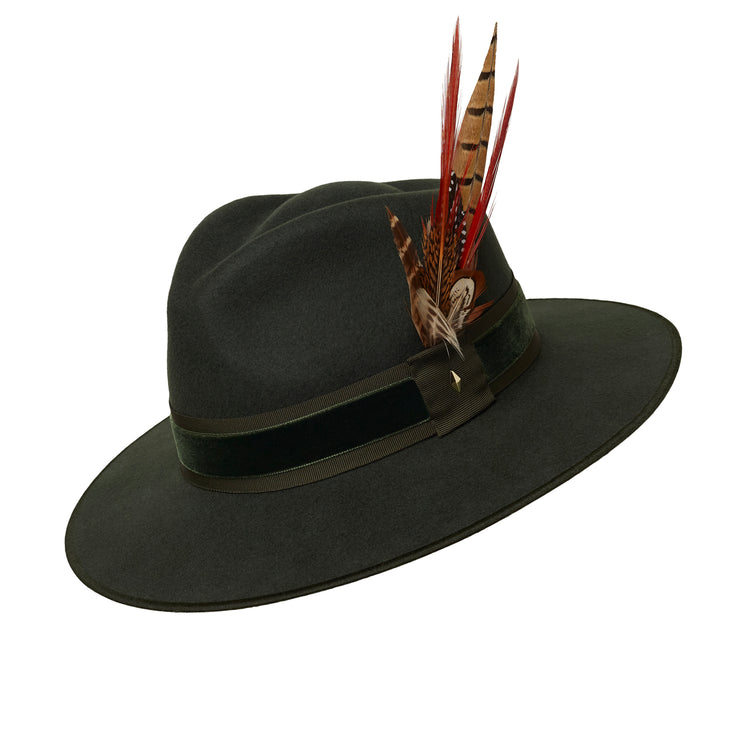 Golborne Trilby - Racing Green Classic Band