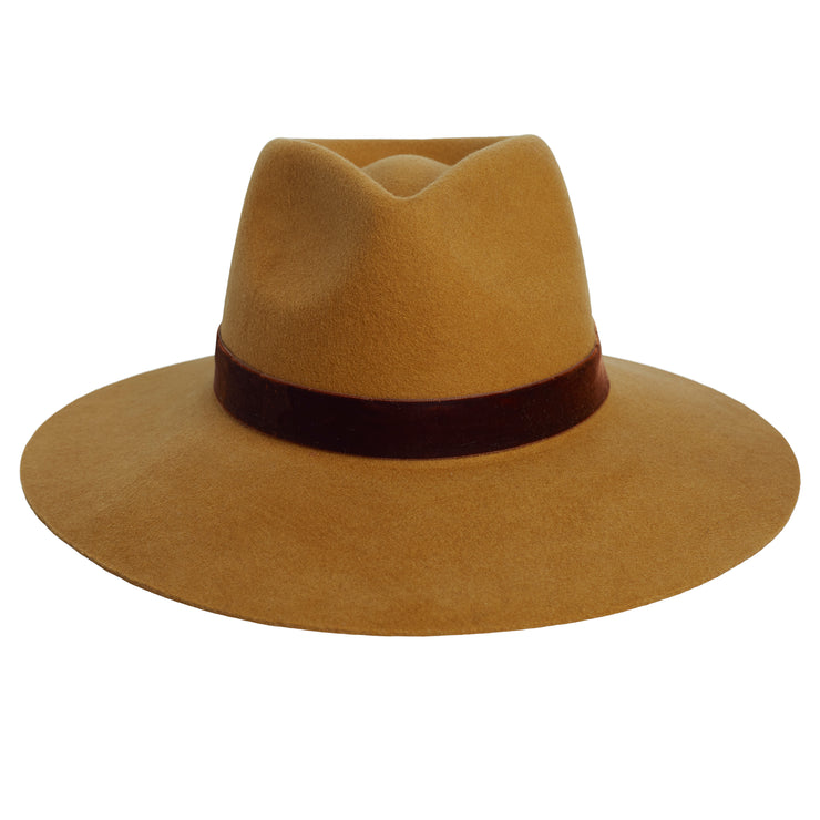 The Roxanne Fedora - Gold - Velvet Band (NEW)