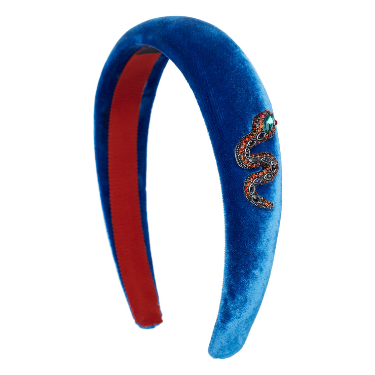 Velvet Band - Blue - Snake