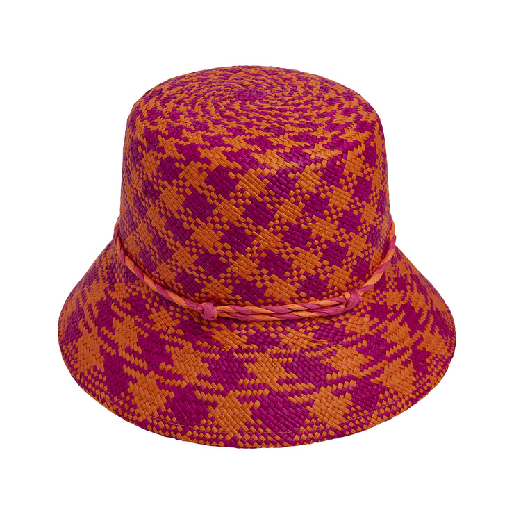 Toquilla Bucket - Pink and Orange